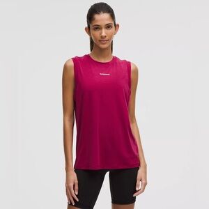 Lululemon Athletic Muscle Tank Soft Pink Workout Yoga Relaxed Fit Running